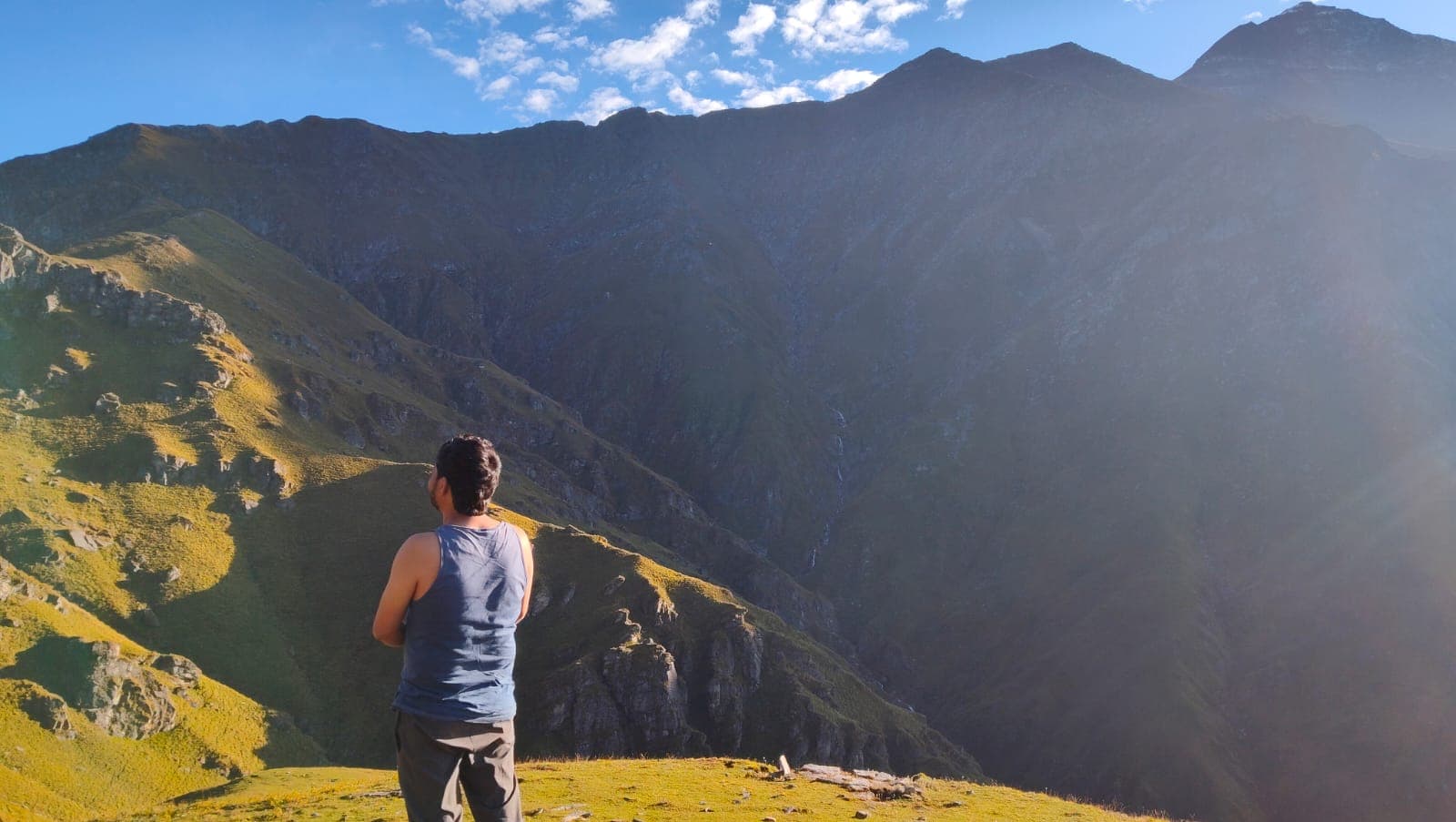 A walking trail through high Himalayan terrain